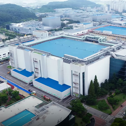 삼성전자 천안 캠퍼스 전경입니다.